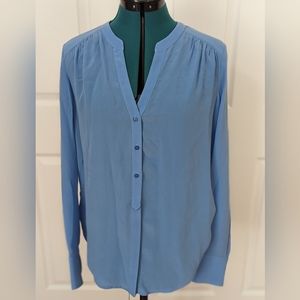 Hugo Boss beautiful blue silk blouse size 4 with Tags